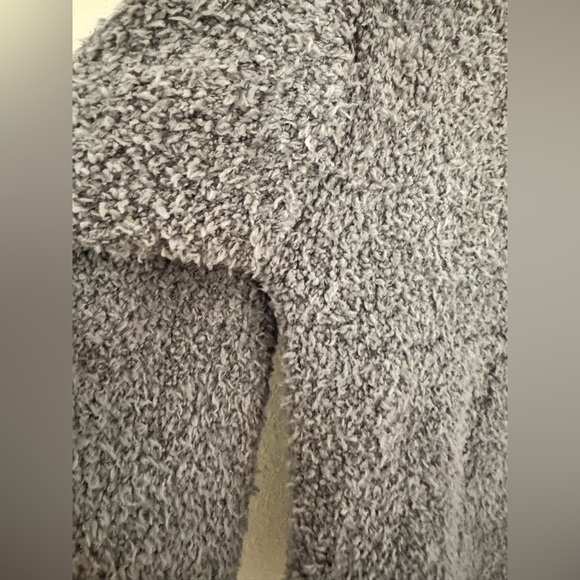 Skims Cozy Knit Pullover Gray Button Sherpa Fuzzy SOFT Size XXS/XS EUC - Picture 8 of 8